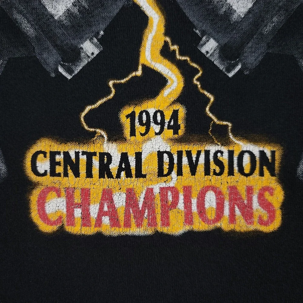 Vintage Pittsburgh Steelers Shirt Mens XL Black 1994 Central Division Champions - Picture 12 of 15